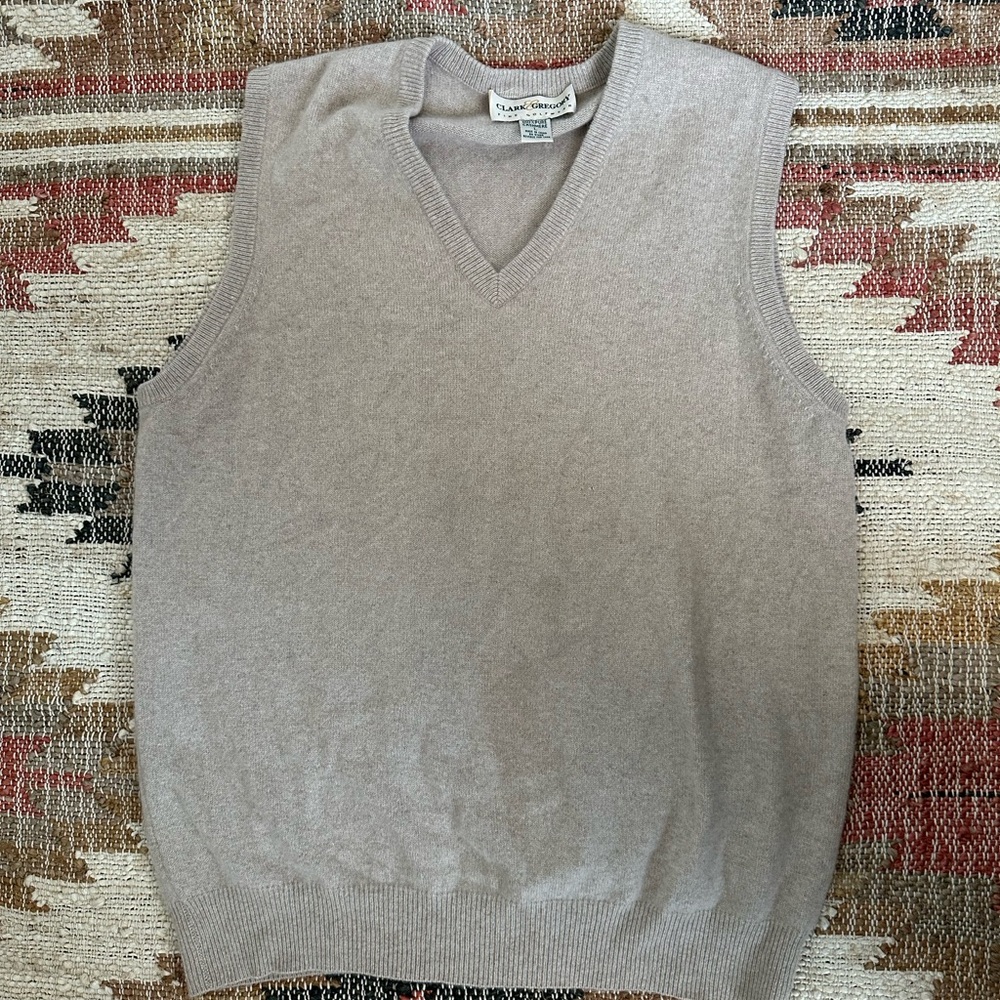 100% cashmere Men's Beige Sweater Vest